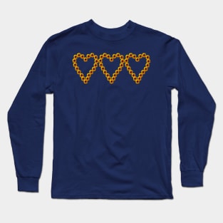 Three Sunflower Hearts Long Sleeve T-Shirt